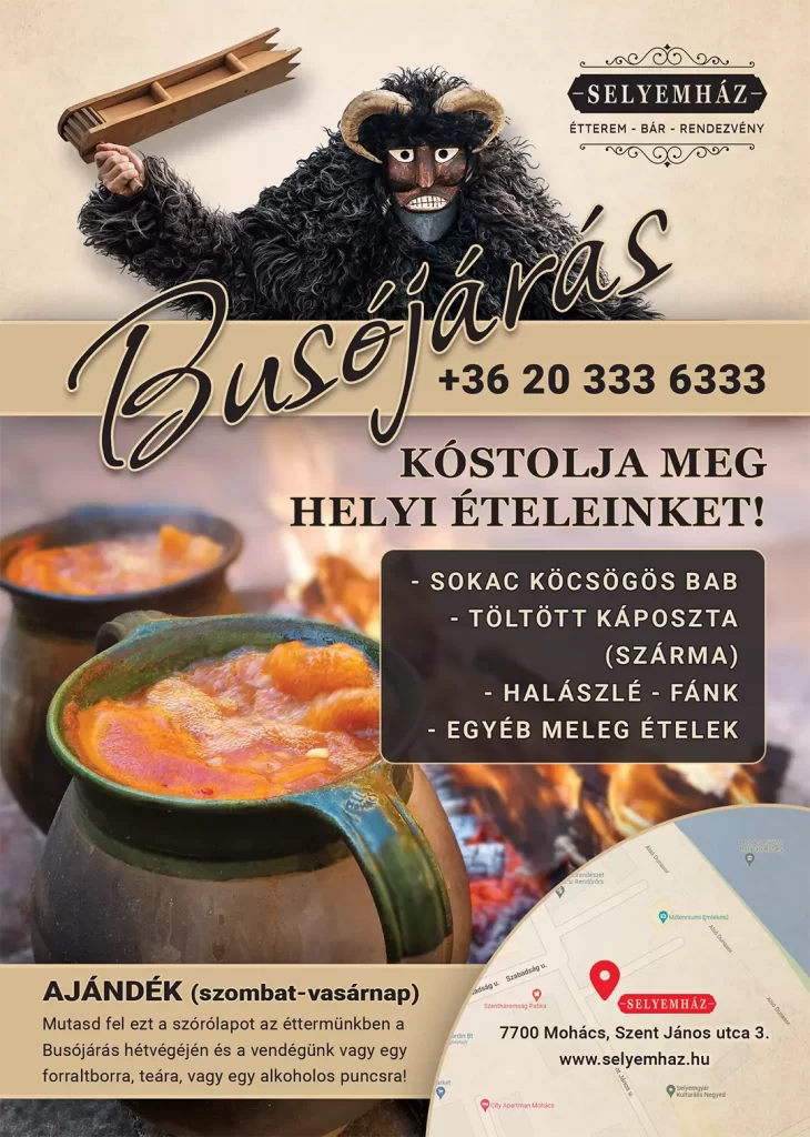 Busójárás 2023 szórólap